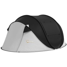 Outsunny Pop Up Tent with Porch and Carry Bag, 3000mm Waterproof, for 2-3 People Camping Hiking, Black Outsunny Pop Up Tent with Porch and Carry Bag, 3000mm Waterproof, for 2-3 People Camping Hiking, Black